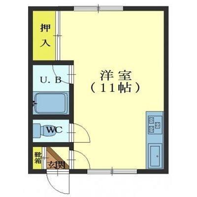 ハーバーライフミナト(ワンルーム/2階)の間取り写真