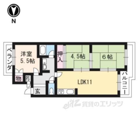 パークテラス浅原(3LDK/1階)の間取り写真