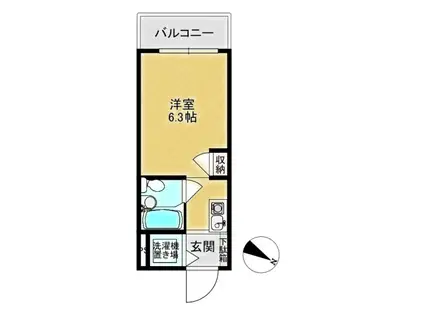 ウィンベルソロ大宮11(ワンルーム/4階)の間取り写真