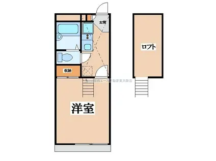 レオパレスプレミールI(1K/2階)の間取り写真