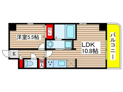 S・ALLEY(1LDK/5階)の間取り写真