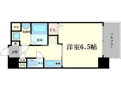 LC上本町(1K/5階)の間取り写真