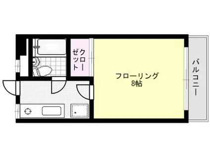 クレセントコジマ(1K/2階)の間取り写真