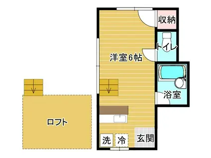 ミラノ館(ワンルーム/1階)の間取り写真
