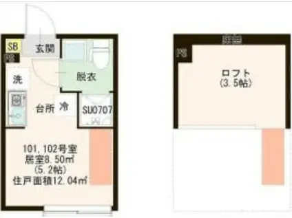 グレイス前野町(ワンルーム/1階)の間取り写真