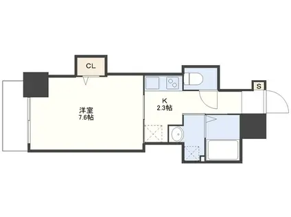 FORBIS寄合町(1K/10階)の間取り写真
