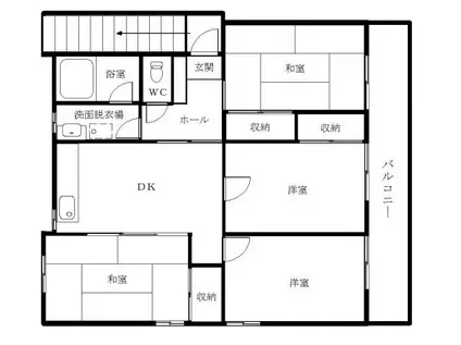 山根アパート(4DK/2階)の間取り写真