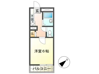 エクセレント片倉(1K/2階)の間取り写真