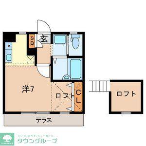 E・T・F 912129(ワンルーム/1階)の間取り写真