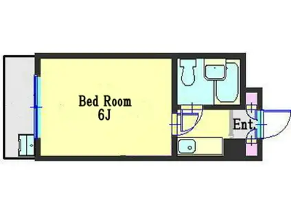 コスタ岸根公園(1K/2階)の間取り写真