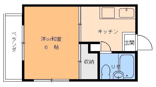 コーポ松田(1K/3階)の間取り写真