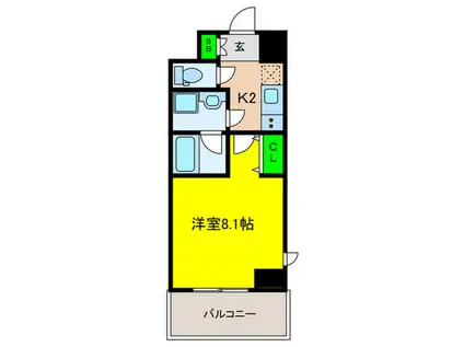 アドクレンツ(1K/3階)の間取り写真