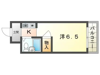 ファーストプラザⅠ・Ⅱ(1K/2階)の間取り写真