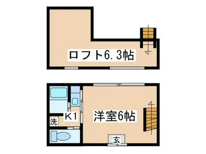 MY TRAD(1K/2階)の間取り写真