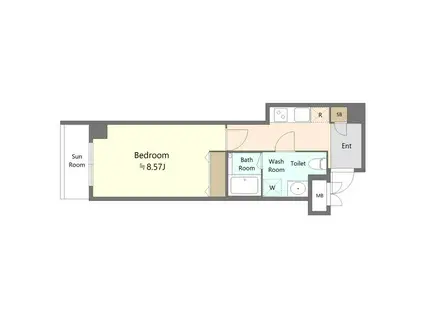 クラシタイヤー丸の内(1K/6階)の間取り写真