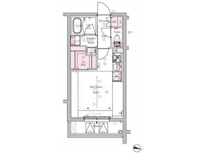HYS 国分寺南町(ワンルーム/3階)の間取り写真