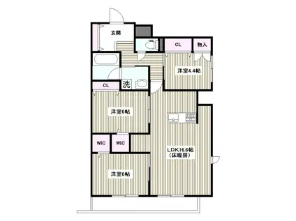 L.ピソ(3LDK/1階)の間取り写真