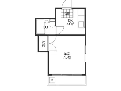 ダイキョウマンション第一(1K/2階)の間取り写真