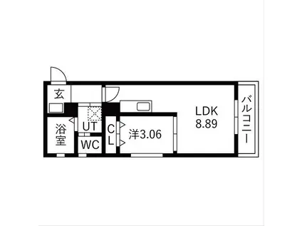 SOLO(1LDK/1階)の間取り写真