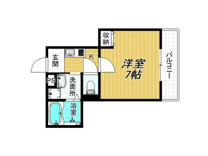 ボスコヴィラ(1K/3階)の間取り写真