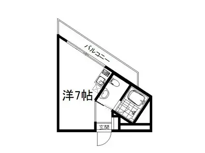 シティハウス丹波橋(1K/3階)の間取り写真