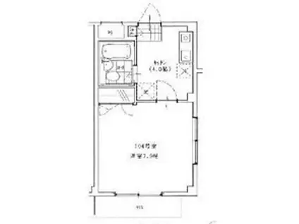 ひまわり館(1K/1階)の間取り写真