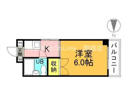 パークドエル東高津(1K/5階)の間取り写真