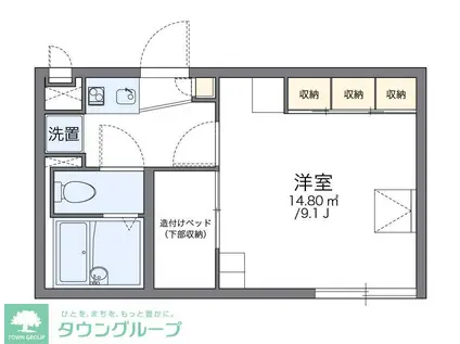 レオパレスK(1K/2階)の間取り写真