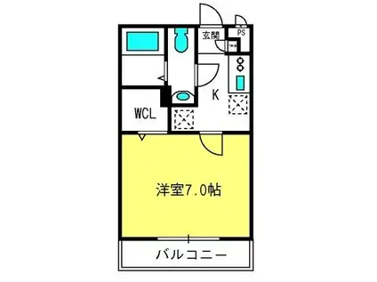 リブリ・立花(1K/3階)の間取り写真