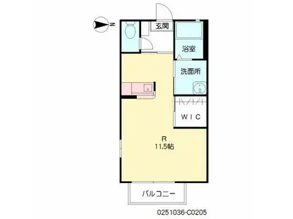 T・SファミールIII(ワンルーム/2階)の間取り写真