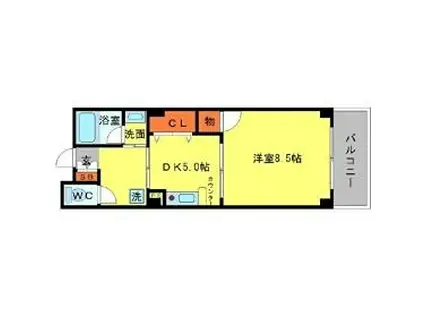 フローラ・ムラタハイツ(1DK/1階)の間取り写真