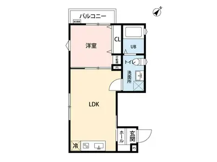 江ノ島アパート(1LDK/3階)の間取り写真