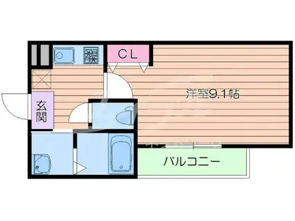フジパレス吹田東I番館(1K/1階)の間取り写真