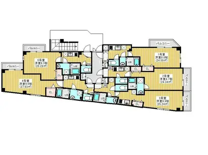 エルスタンザ(1K/2階)の間取り写真