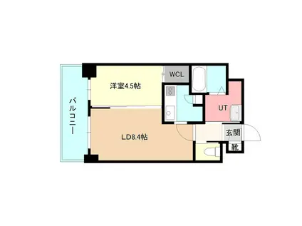 小泉マンションMEM19(1LDK/9階)の間取り写真