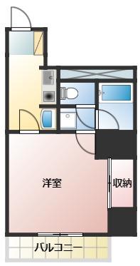 アンダンテ19(1K/3階)の間取り写真