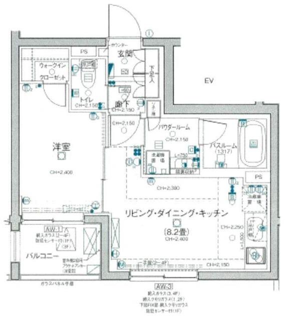 デュオステージ京成曳舟(1LDK/2階)の間取り写真