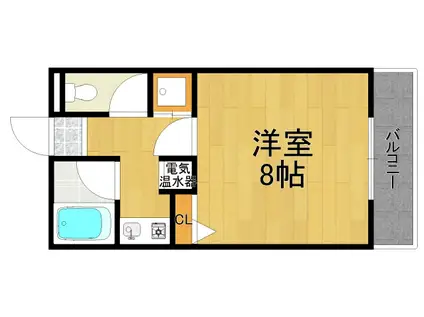 シェーンハイム(1K/3階)の間取り写真