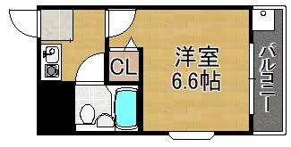 プレスト下新庄(1K/3階)の間取り写真