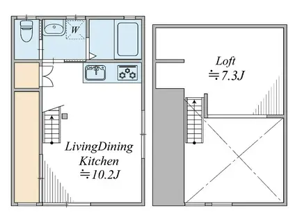 エクセル経堂(ワンルーム/2階)の間取り写真