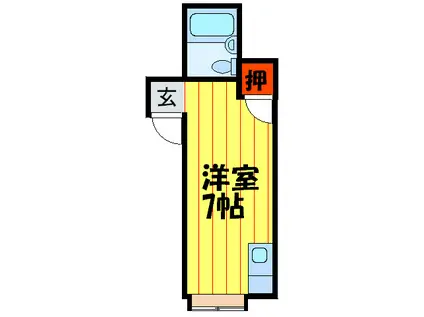 メゾン貞光Ⅱ(ワンルーム/3階)の間取り写真
