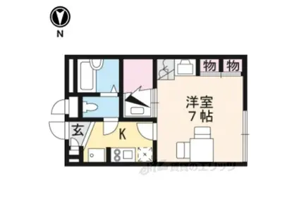 レオパレス城ノ内(1K/2階)の間取り写真