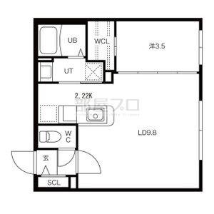 LA CASA DEL SOLE(1LDK/5階)の間取り写真