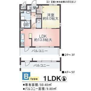STAGE本山(1LDK/5階)の間取り写真