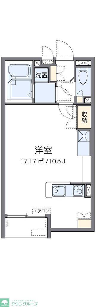 レオネクスト幕張ザ ファースト(ワンルーム/2階)の間取り写真