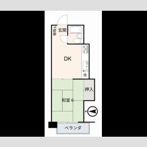トーカンマンション千種(1DK/9階)の間取り写真