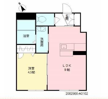 703HOUSEウエスト大濠(1LDK/1階)の間取り写真