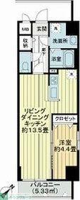 PRIMAL千種STELO(1LDK/15階)の間取り写真