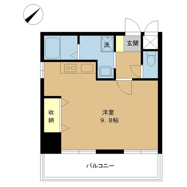 リバティープラザ花園II(1K/4階)の間取り写真