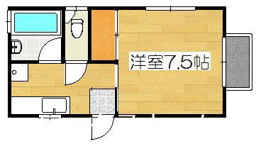 コーポ清水(1K/1階)の間取り写真